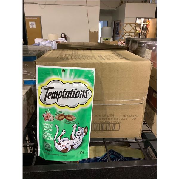 Case of Temptations Seafood Medley Flavor Cat Treats (12 x 85g)