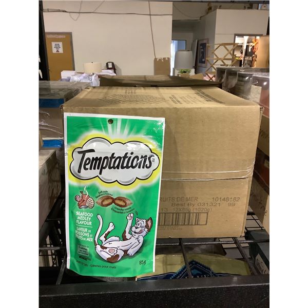 Case of Temptations Seafood Medley Flavor Cat Treats (12 x 85g)