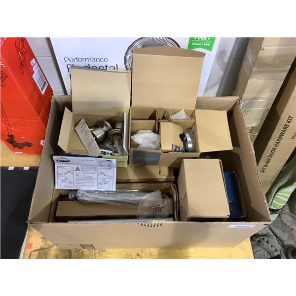 Box of Assorted Door Hardware