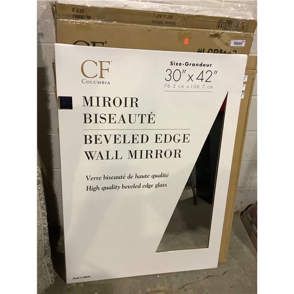Columbia Beveled Edge Wall Mirror (30in x 42in)