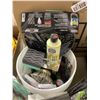 Image 2 : Bucket of Assorted Vehicle Cleaning Accessories