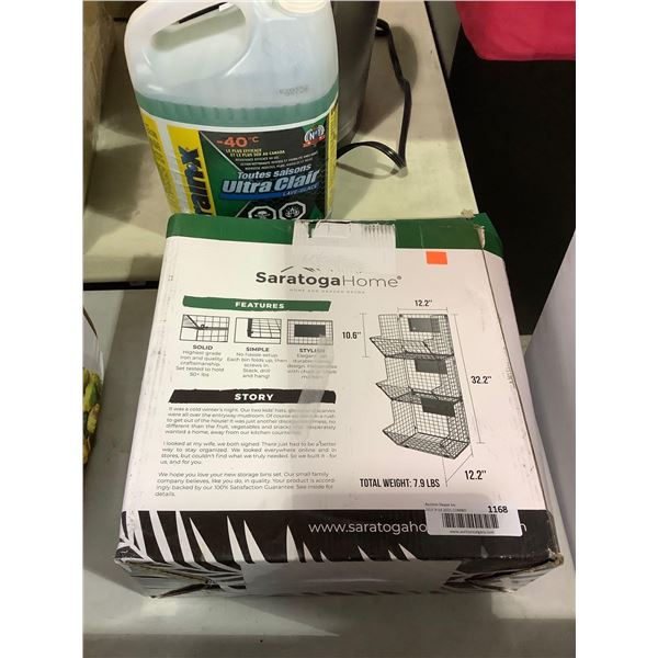 Saratoga Home 3-Tier Wall Mounted Hanging Wire Baskets (12.2in x 32.2in x 12.2in)