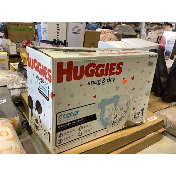 Case of Huggies Snug and Dry Diapers