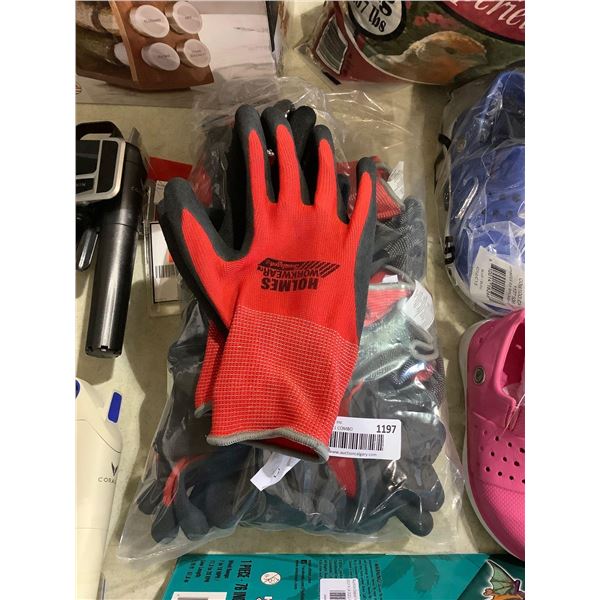 Bag of 8 Holmes Workwear Work Gloves - L/G