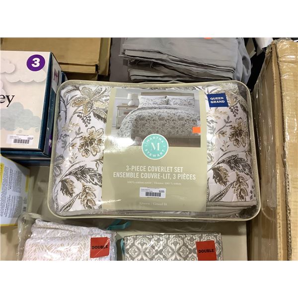 Martha Stewart 3-Piece Queen Size Coverlet Set