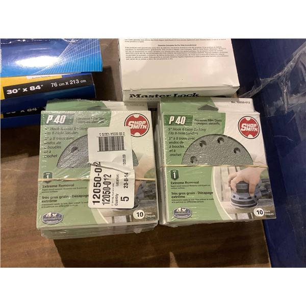 Shop Smith 5 P40 5in Abrasive Film Discs Lot of 2