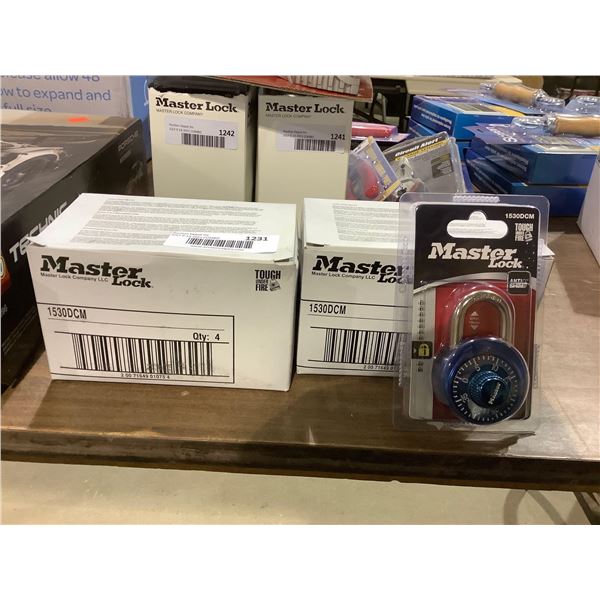 Case of 4 Master Lock Combination Locks Lot of 2 - Model: 1530DCM