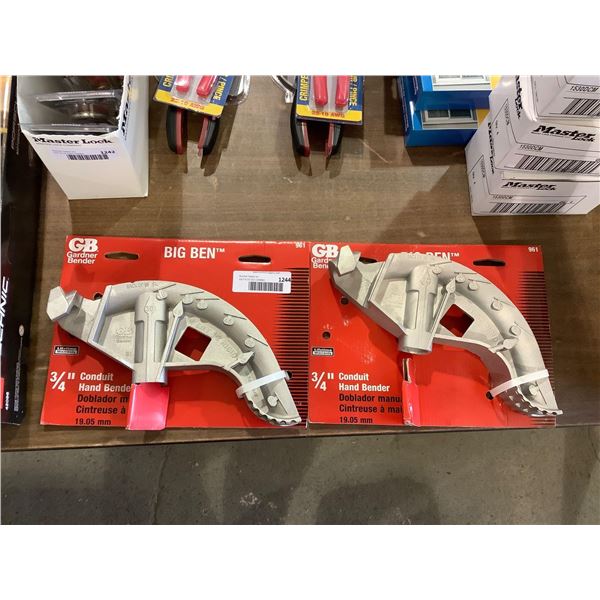 Gardner Bender Big Ben 3/4in Conduit Hand Benders Lot of 2