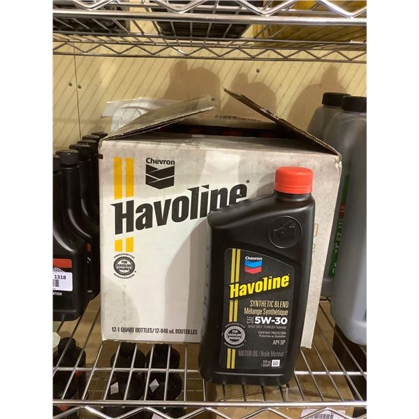 Case of Havoline Synthetic Blend SAE 5W-30 Motor Oil (12 x 946mL)