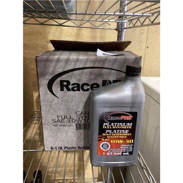 Case of Race Pro Platinum Full Synthetic SAE 10W-30 Motor Oil (6 x 946mL)