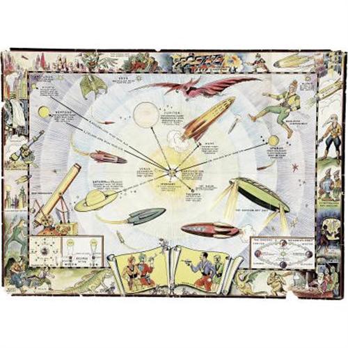 Buck Rogers Solar System Map Cocomalt 1933