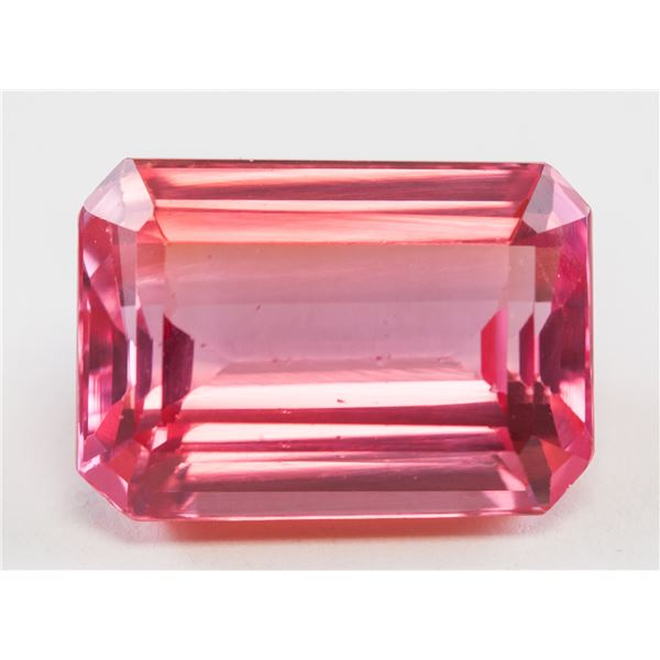 13.65ct Emerald Natural Padparadscha Sapphire GGL