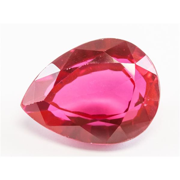 38.10ct Pear Cut Pink Natural Ruby GGL