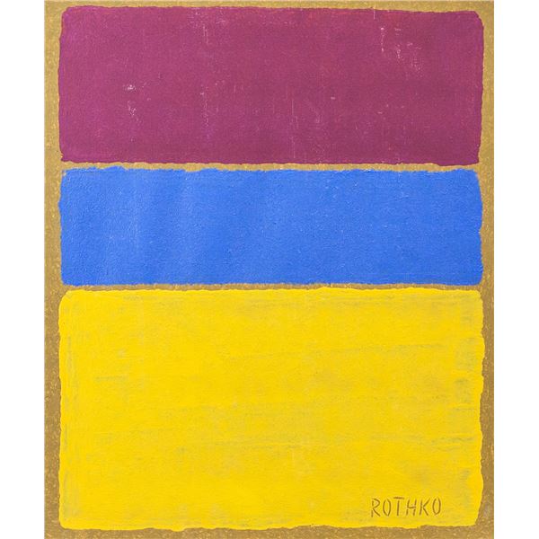 American Abstract Oil on Canvas Signed Rothko
