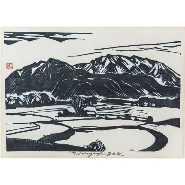 Japanese Woodblock Print on Paper T. Hasegawa