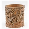 Image 1 : Chinese Bamboo Brush Pot Carved