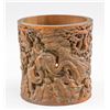 Image 2 : Chinese Bamboo Brush Pot Carved