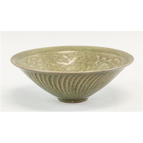 Chinese Longquan Carved Bowl Ming Style