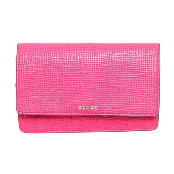 Coach Pink Leather Madison Embossed Cross Body Bag