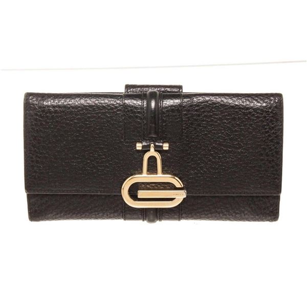 Gucci Black Leather Long Wallet