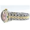 Image 4 : Rolex Ladies 2 Tone Pink MOP Ruby & Emerald 26MM Datejust Wriswatch