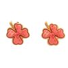 Image 1 : Chanel Pink Gold Leaf Earring
