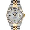 Image 1 : Rolex Mens 2 Tone Mother Of Pearl Diamond Oyster Perpetual Datejust 36MM