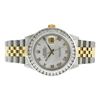 Image 5 : Rolex Mens 2 Tone MOP Roman 3 ctw Channel Set Diamond Datejust Wristwatch