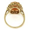 Image 8 : Vintage 14k Yellow Gold Oval Carved Shell Cameo Ring w/ Brushed Finish Frame