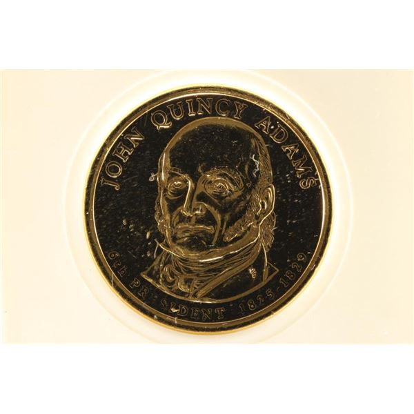 2008 JOHN QUINCY ADAMS PURE 24KT. GOLD ENRICHED