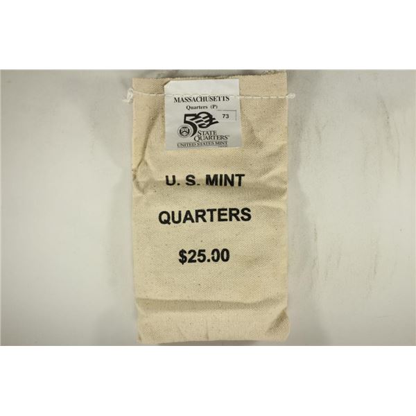 $25 US MINT SEALED BAG OF 2000-P MASSACHUSETTS