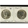 Image 1 : 2-1964-D 90% SILVER KENNEDY HALF DOLLARS BU