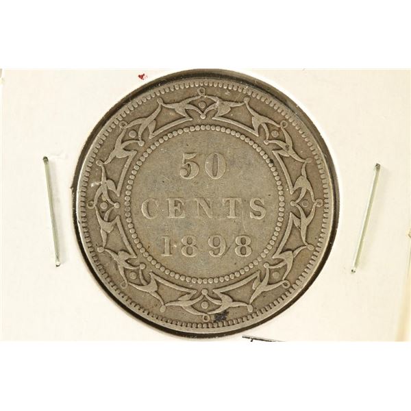 1898 NEWFOUNDLAND SILVER 50 CENTS