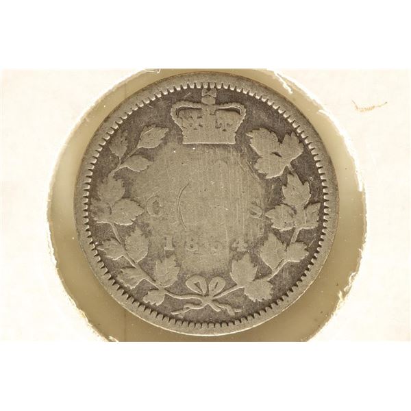 1864 SILVER NEW BRUNSWICK 10 CENTS