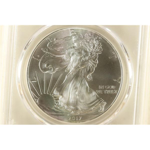 2017 (W) AMERICAN SILVER EAGLE PCGS MS70