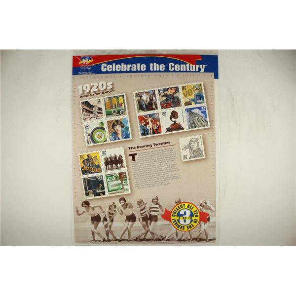 1920'S CELEBRATE THE CENTURY USPS STAMP SET