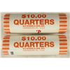 Image 1 : 2-$10 ROLLS OF 2010-P & D HOT SPRINGS QUARTERS