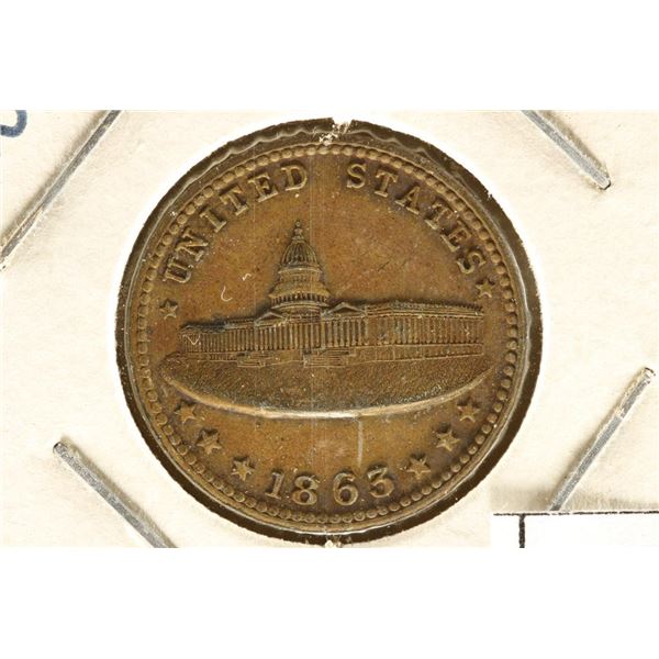 1863 CIVIL WAR TOKEN ARMY AND NAVY 0-233 R-312