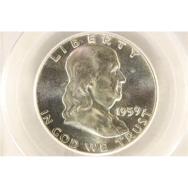 1959 FRANKLIN HALF DOLLAR PCGS MS64