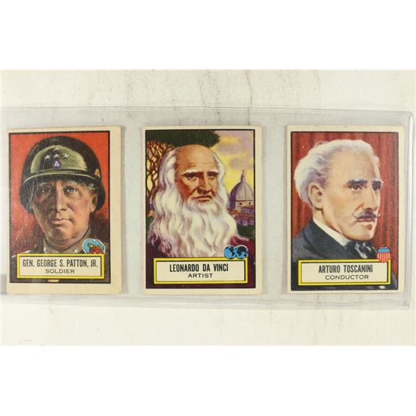 3-VINTAGE LOOK AND SEE CARDS: GENERAL GEORGE S.