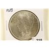 Image 1 : 1923 PEACE SILVER DOLLAR COUPLE SPOTS ON OBV. AU+