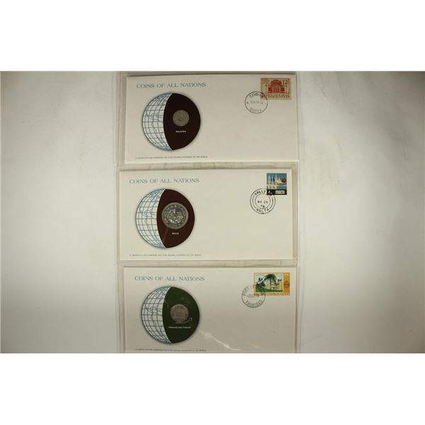 3-LIMITED EDITION COINS OF ALL NATIONS BY THE