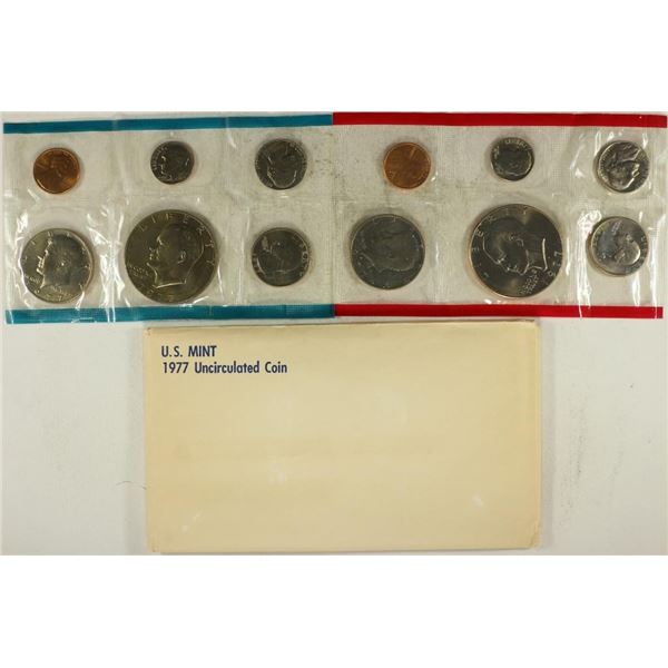 1977 US MINT SET (UNC) P/D (WITH ENVELOPE)