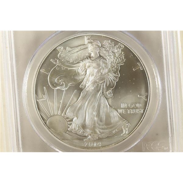 2014 (S) AMERICAN SILVER EAGLE PCGS MS70