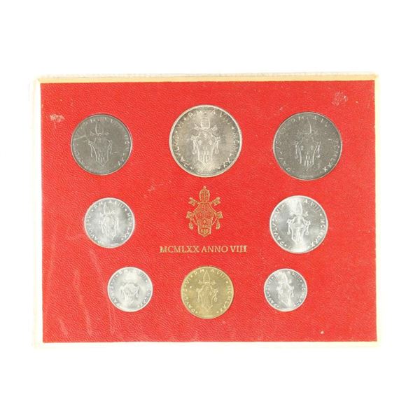 1970 VATICAN 8 COIN MINT SET ORIGINAL MINT PACKAGE