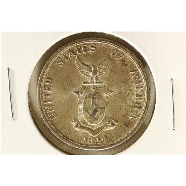 1944-S PHILIPPINES SILVER 50 CENTAVOS