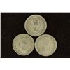 Image 2 : 1960, 1961 & 1966 CANADA SILVER 25 CENTS
