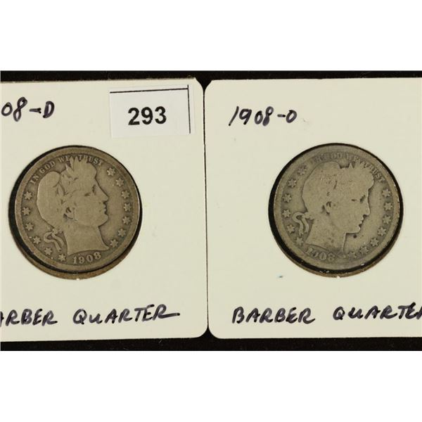 1908-D & 1909-P BARBER QUARTERS