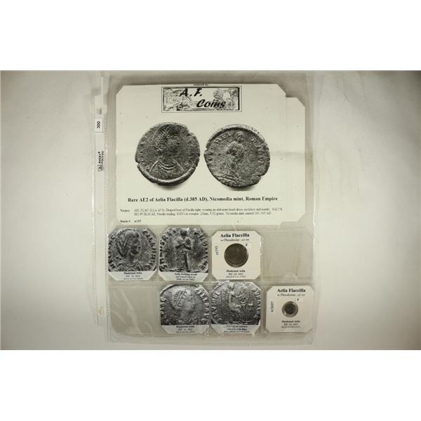 LOT OF 2-386 A.D.AELIA FLACCILLA ANCIENT COINS