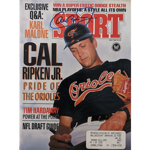 Cal Ripken Jr. Orioles signed 1992 Sport Magazine